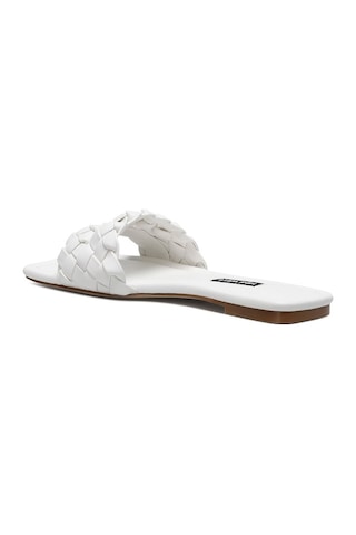 Nine West Orago 2Fx Kadın Düz Terlik-Beyaz
