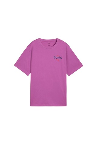 Puma Wardrobe Ess Floral Pack Relaxed Graphic Tee Kadın T-shirt Mor