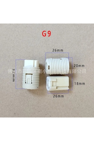 Youtek G9 Ampul Tabanı, 2'li Paket, Isı Dayanıklı Plastik, 18mm Çap, Ip20 Koruma, Bakır Kontak, Açık Tip Aydınlatma Armatürleri İçin Beyaz