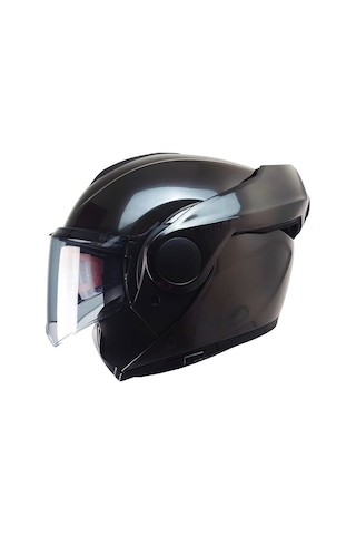 Motosiklet Kask Abs Material Jean 180 Derece Çene Açılır Motorcu Kaskı Siyah