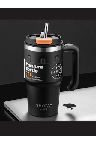 Shotay Termos Mug Matara 650 Ml Siyah Renk - Sht-st-8163 Siyah