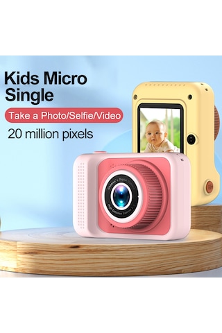 Suofeng Çocuklar İçin 20mp 1080p Çift Lensli Oyunlu Selfie Kamerası - 4x Zoom Ve 2 İnç Ekran 112 Karakter