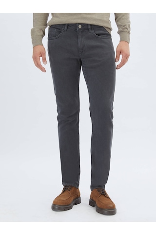 Kip Antrasit Dokuma Slim Fit Casual Pamuk Karışımlı Pantolon Antrasit