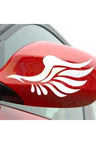 Melek Kanat Yan Ayna Bagaj Oto Sticker Araba Yapıştırma 1 Çift