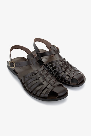 Valmenti Erkek Hakiki Deri Kahverengi Düz Sandalet 1152 27012 Erk Sndlt Y25 T.moro Kahverengi