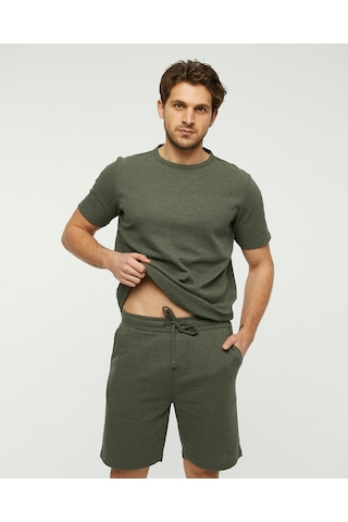 Bella Dossi Waffle Kumaş Şortlu Takım Haki