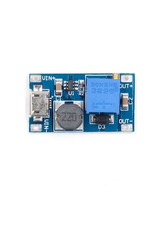 Mt3608 Micro Usb Dc-dc Voltaj Yükseltici Modül - Usb Soketli - 2a