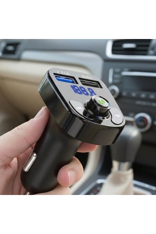 Lexroo X8 20w Hızlı Şarj Bluetooth Fm Transmitter Çakmaklık Girişli