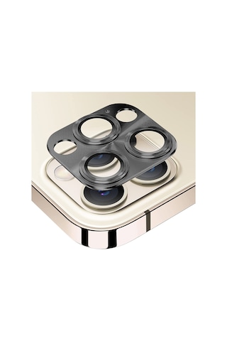 Nettech Apple Uyumlu iPhone 12 Pro Max Metalik Seri Kamera Cam