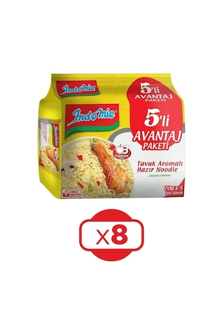 Indomie Tavuklu Hazır Noodle 8'li 5 x 75 G