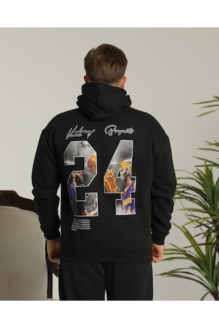 Sevgili Kombini Çift Unisex Oversize Baskılı Sweatshirt Siyah