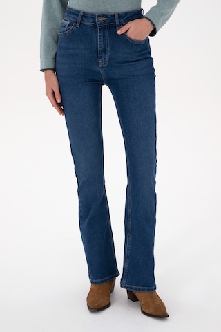 U.S. Polo Assn. Kadın Mavi Slim Flare Fit Jean Pantolon 50316550-DN0022
