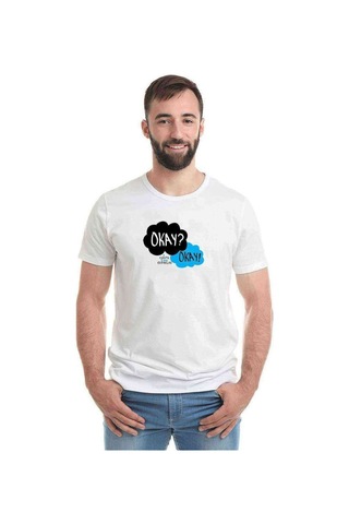 The Fault In Our Stars Baskılı Beyaz Erkek Tshirt