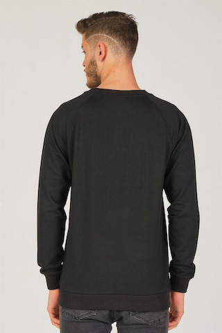 V4003 Dewberry Reglan Kol Erkek Sweatshırt-siyah Siyah