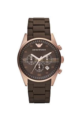 Emporio Armani Ar5890 Kahverenk Silikon Kaplama Saat Kordonu