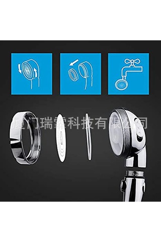 Youtek Üç Fonksiyonlu Basınç Artıran Duş Sistemi, Kesilebilir Ve Duraklatma Özelliği İle Dayanıklı Banyo Şowel Seti Gri