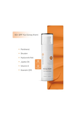 Sante Plus Su Bazlı Leke Karşıtı Yüz Güneş Kremi SPF50+ 50 ML