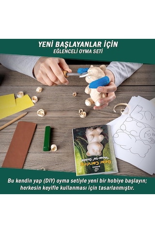 Beavercraft Dıy05 Ayı Figürü Ahşap Oyma Hobi Seti