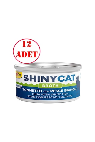 Gimcat Shinycat Kedi Konservesi Beyaz Ton Balıklı 70 Gr 12 Ad