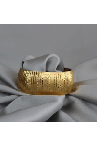 Altın Kaplama 3 Cm Desenli Bilezik Gold