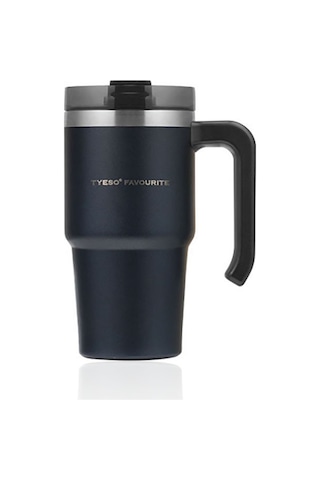 Tyeso Maxus Mug Vakumlu Isı Yalıtımlı Pipetli 600 Ml-Siyah