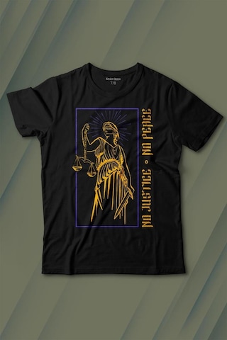Kendim Seçtim No Justice No Peace Adalet Barış Urban Street Culture Urban Wear Baskılı Tişört Çocuk T-shirt 001