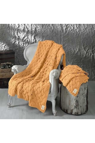 Serenita Saç Örgü Triko Tv Battaniyesi Throw Koltuk Şalı (538861659)-110X160