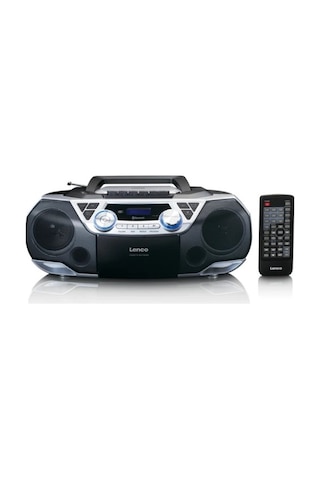 Lenco SCD-720SI Bluetooth ve USB Bağlantılı Radyo - CD - Kaset Çalar Taşınabilir Boombox Gümüş