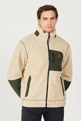 Wrangler Regular Fit Normal Kesim Dik Yaka Ekru Sherpa Ceket W232218104 Ecru