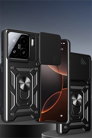 Mi 15 Pro Kılıf Pars Lens Yüzüklü Silikon - Yeşil