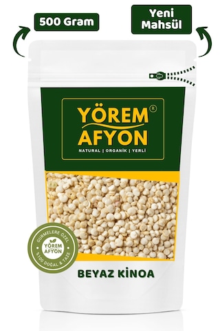 Yörem Afyon Diyetisyen Önerili Glütensiz Yüksek Proteinli Beyaz Kinoa Chenopodium Quinoa 500gr.