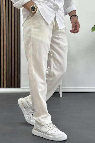 Edwoxmen Erkek Rahat Kesim Keten Pantolon Krem Edw138-krem Krem