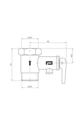 Pakkens Elektrikli Termosifon Emniyet Ventili 9 Bar Mandallı 1/2'