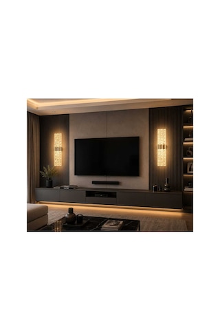 Bubbleflux Trio Large 51 Cm Modern Tasarım Led Aplik - Duvar Lambası - Gold - Pilli - Günışığı Altın