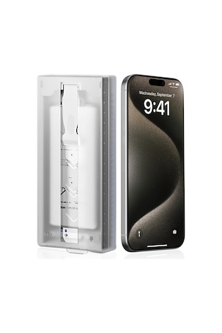 Zore Apple iPhone Uyumlu 13 Zore 3d Oliv Hd Temperli Cam Ekran Koruyucu + Kolay Uygulama Aparatı - Şeffaf