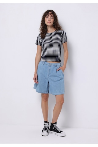 Colin's Colins Loose Fit Yüksel Bel Düz Kadın Gri Jean Şort Cl1075121 Q1.v1 Dn42996 Denim