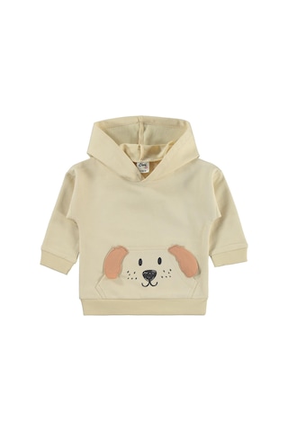 Civil Baby Kapşonlu Köpek Nakışlı 6-18 Ay Takım - Bej