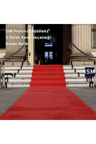 Ism - Protokol Halısı - Kırmızı - Turkuaz Renk Seçenekleri