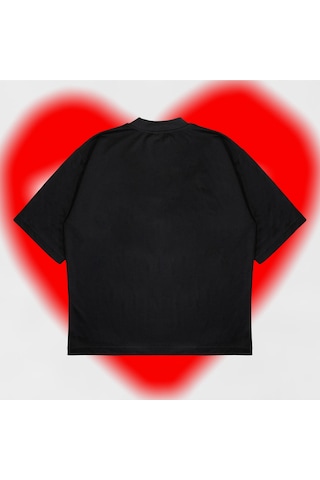 Flood Of Style Comme Des Garçons Oversize Unisex Pamuklu Nefes Alan Kalın Kumaşlı Siyah