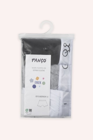 Panço Erkek Çocuk 3'lü Boxer Beyaz