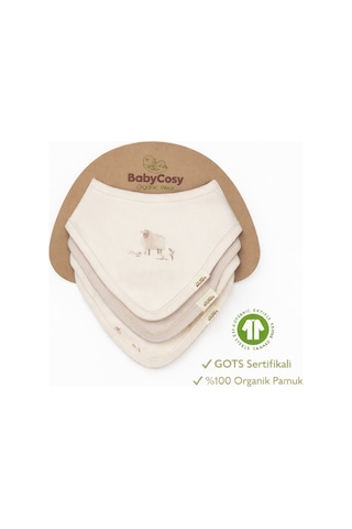 Babycosy Organic Wear Bebek 3'lü Fular,%100 Organik Pamuk,bebek Ve Yenidoğan Serisi Krem