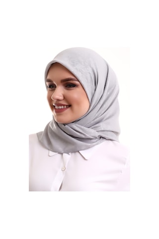 Kofra Desenli Baş Örtü - Gri