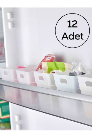 12 Adet Buzdolabı Kapak Içi Düzenleyici Organizer Buzdolabı Içi Düzenleyici Ve Banyo Organizeri Şeffaf