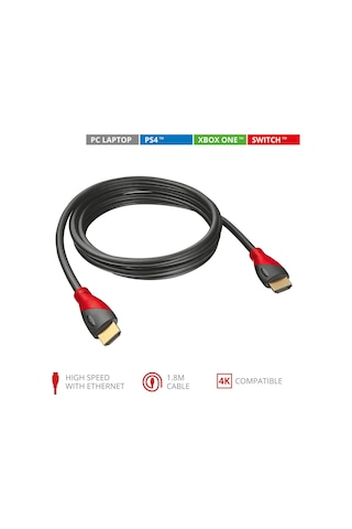 Trust Gxt 730 Ps4 ve Xbox One Uyumlu 4K 1.8M Hdmi Kablo