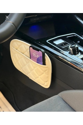 Bmw X1 Deri Organizer Cep Düzenleyici Bej