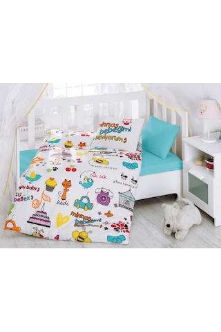 Cotton Box Bebek Mutlu Bebek Beyaz Nevresim Takımı Cotton Box Bebek Mutlu Bebek Beyaz Nevresim Takımı