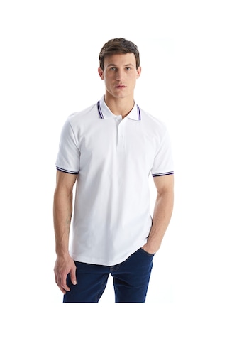 Lcwaıkıkı Basic Beyaz Polo Yaka Pike Erkek Tişört