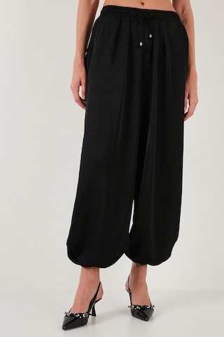 Lela Oversize Bağlamalı Balon Paça Saten Şalvar Bayan Pantolon 68351199 Siyah