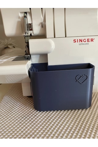 Singer Overlok Makinası Çöp Kutusu Mavi