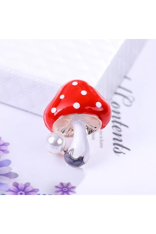 Villovatik Amanita Broş 176966042 Kırmızı